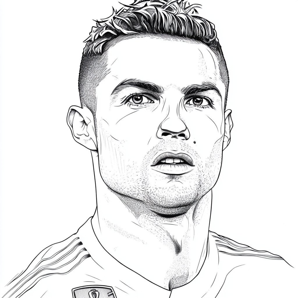 Featured Image desenho muito simple para colorir do cristiano ronaldo