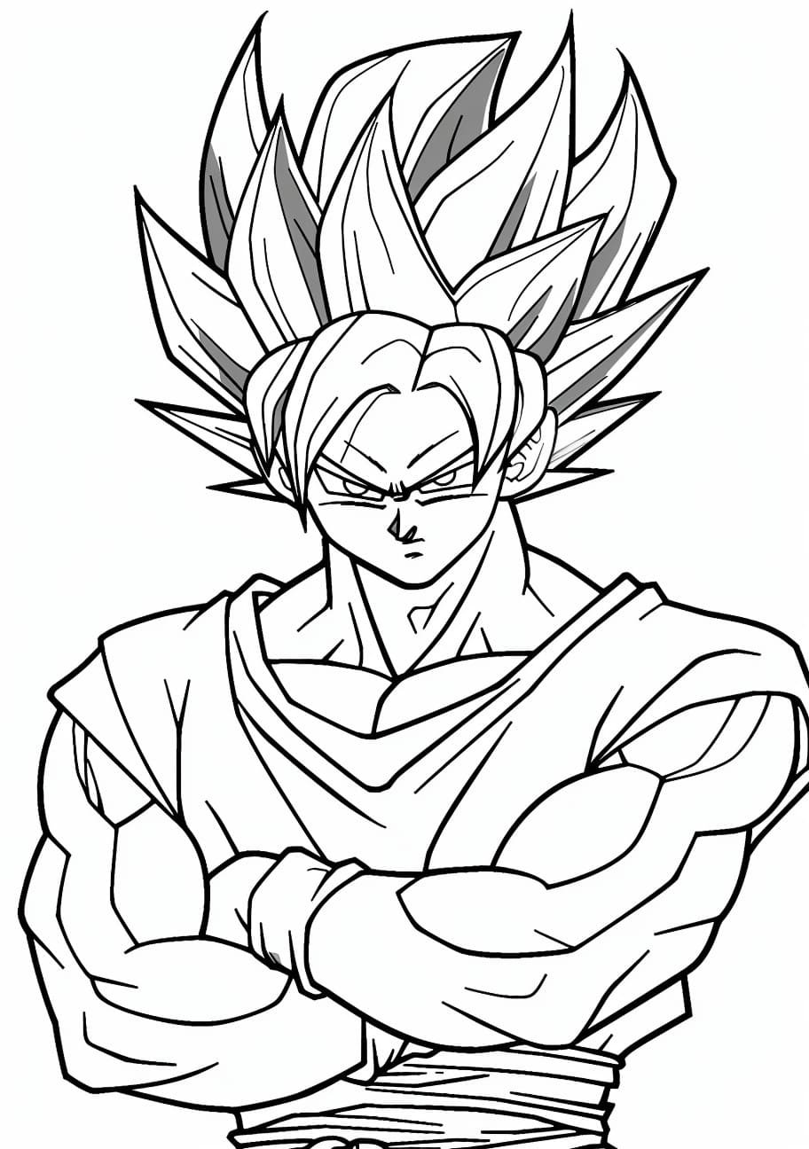 Goku simple coloring page258 1