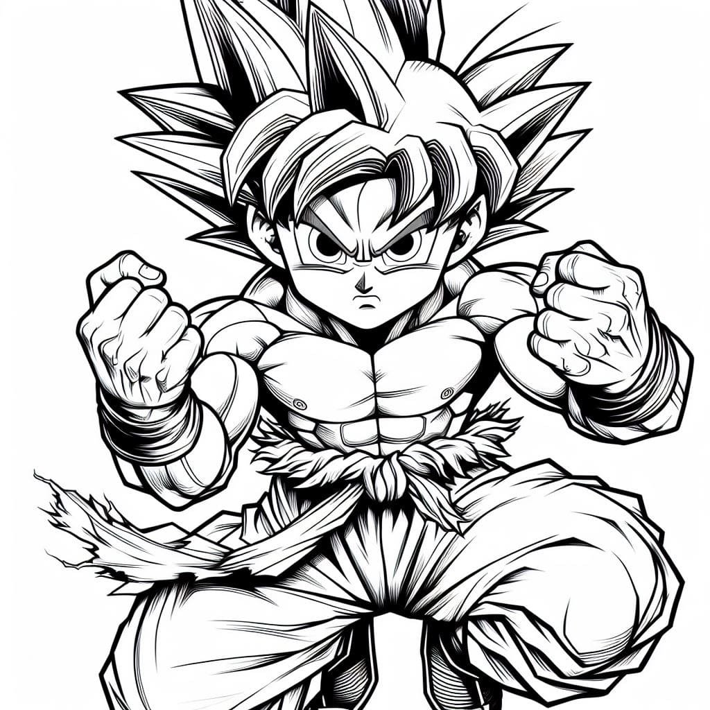 coloring goku 2 1