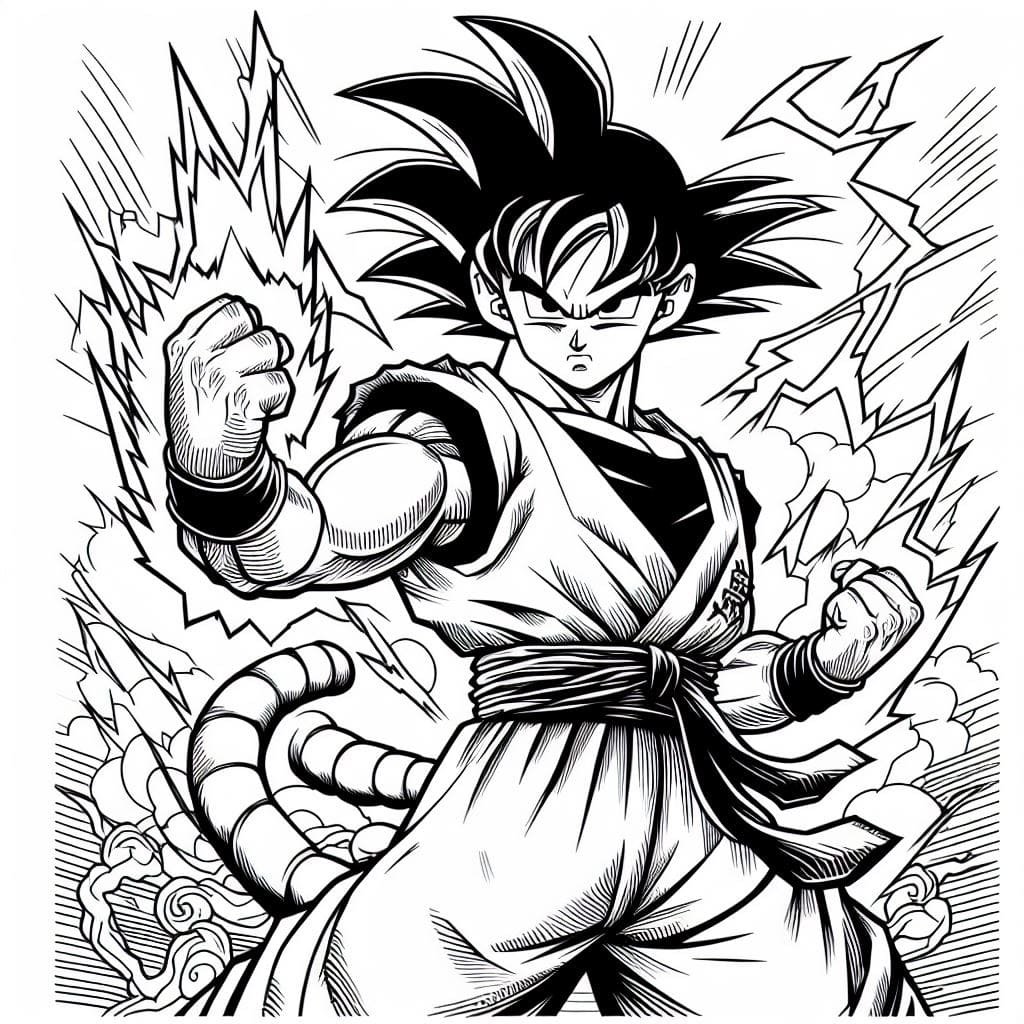 coloring goku 3 1