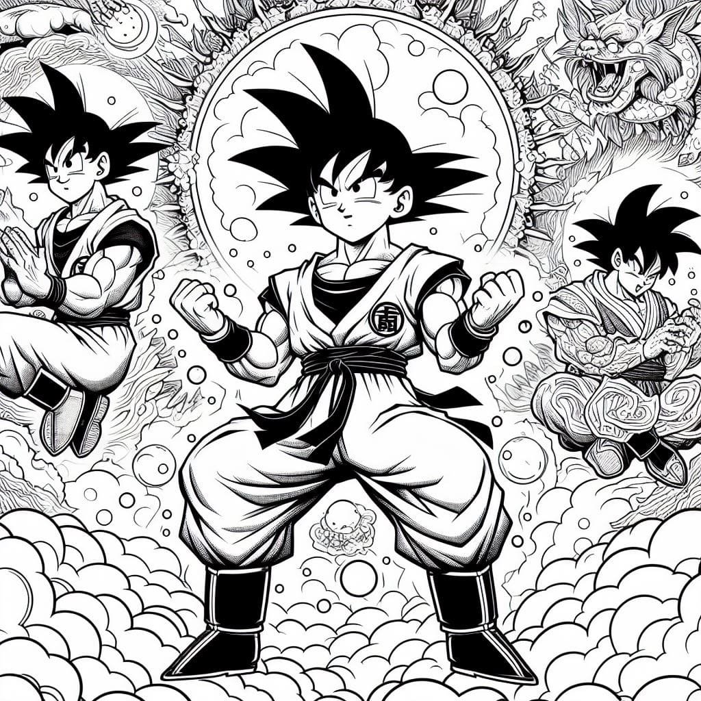 coloring goku 7 1