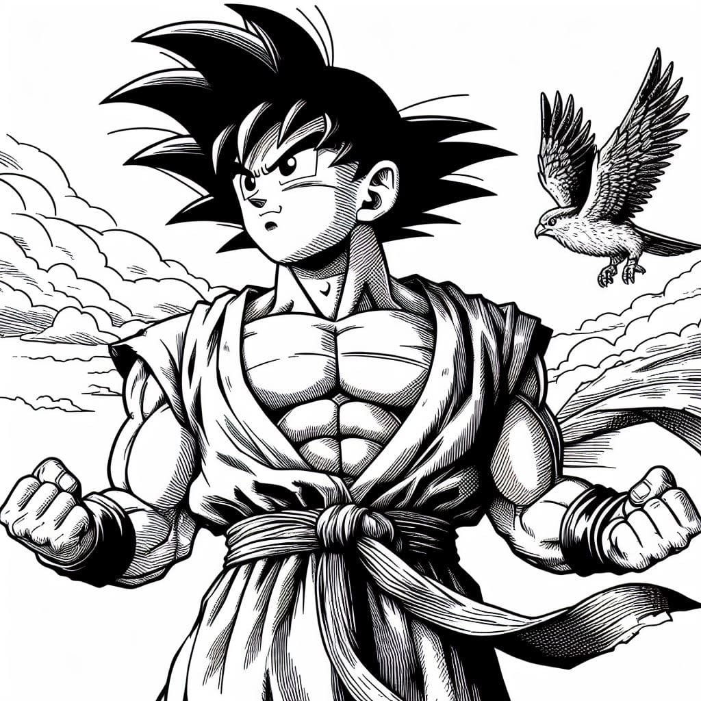 coloring goku 8 1