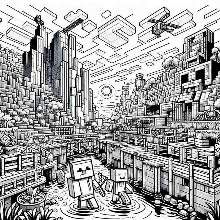 coloring minecraft 10 1