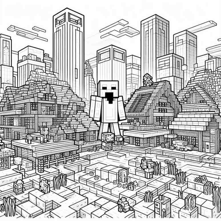 coloring minecraft 2 1