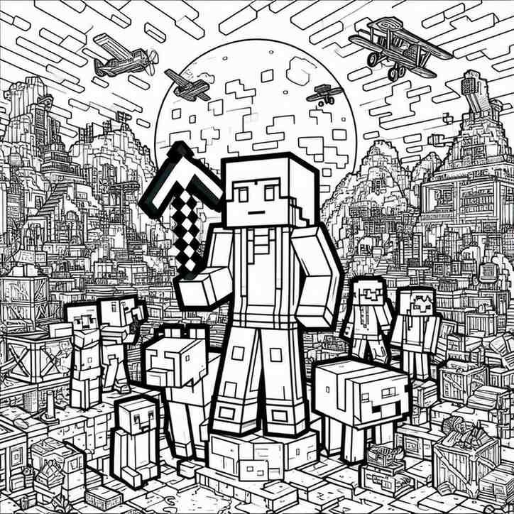 coloring minecraft 4 1