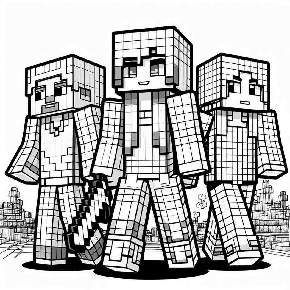 coloring minecraft 8 1