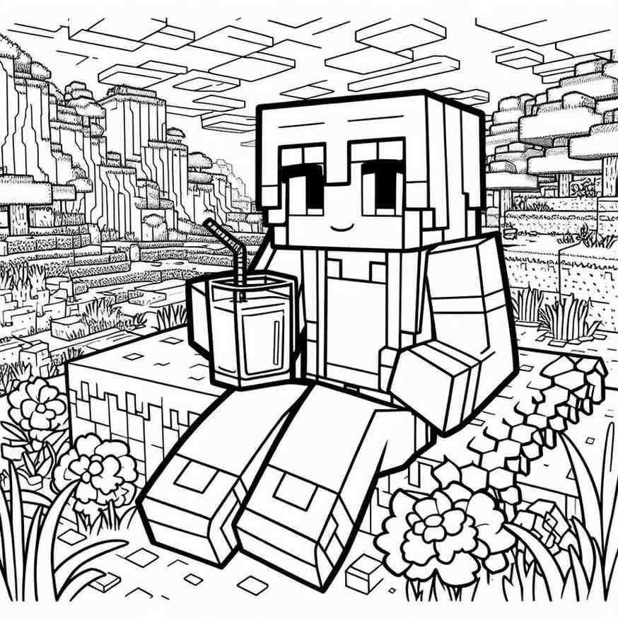 coloring minecraft 9 1