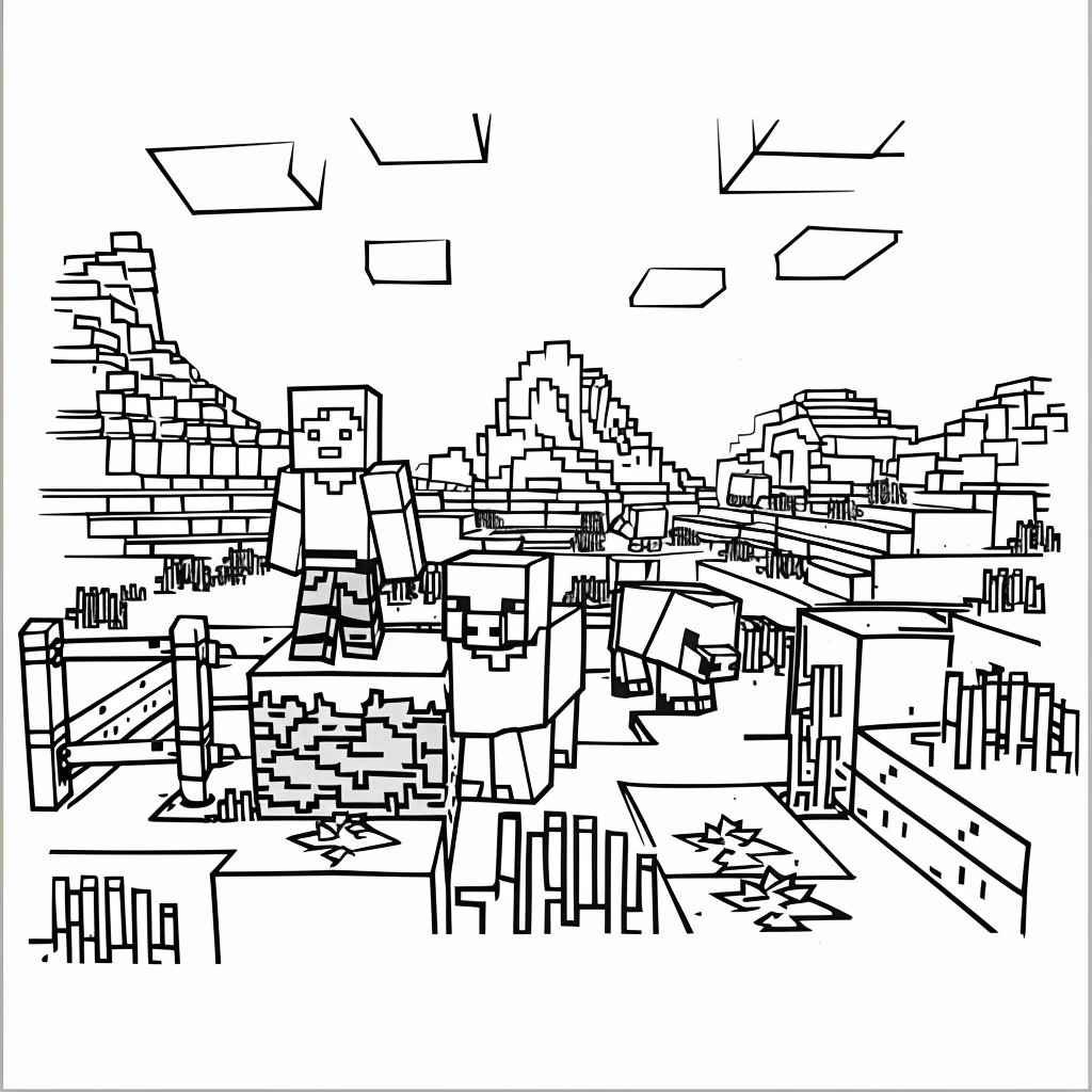 coloring page for children of minecraft337 0