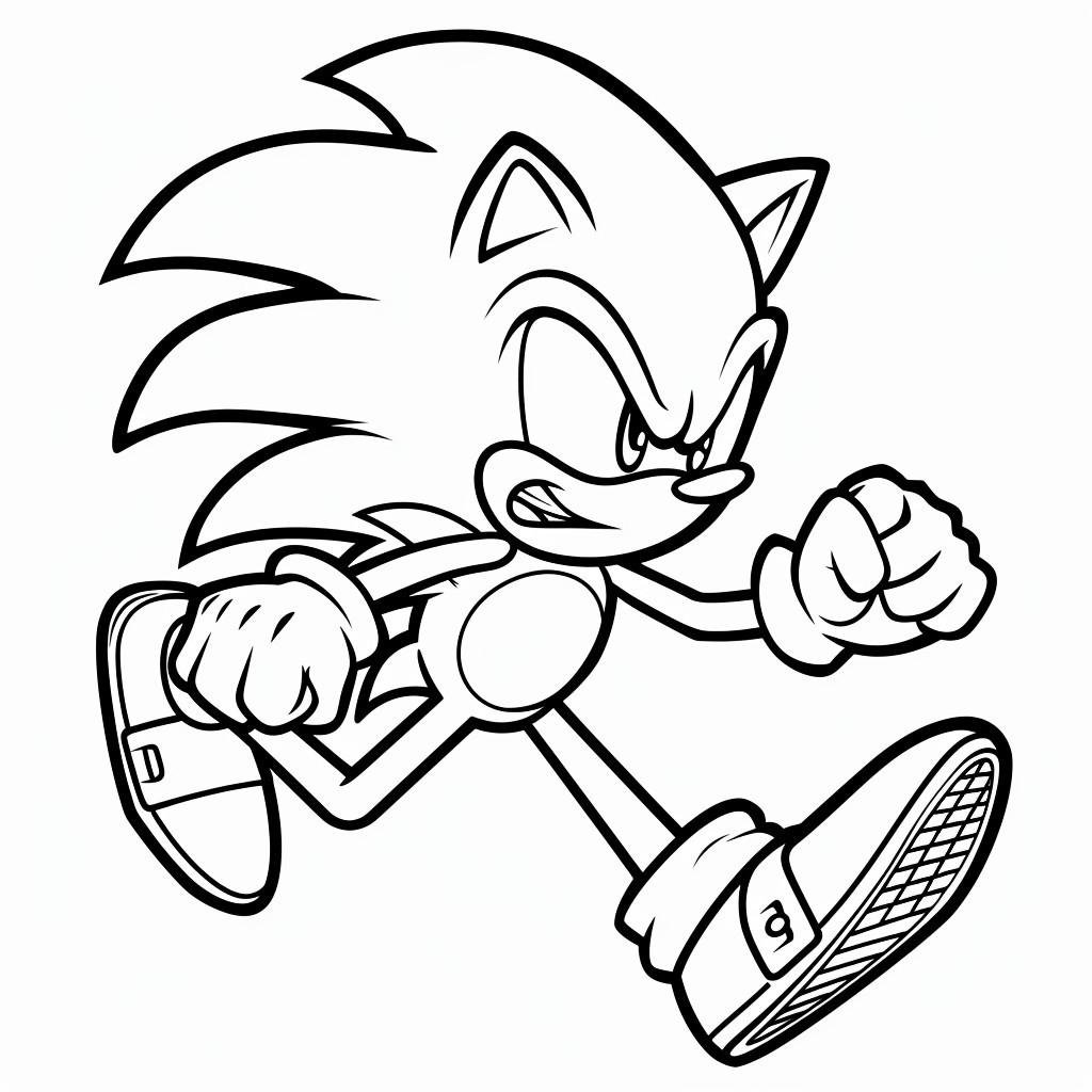coloring page for children of sonic623 0