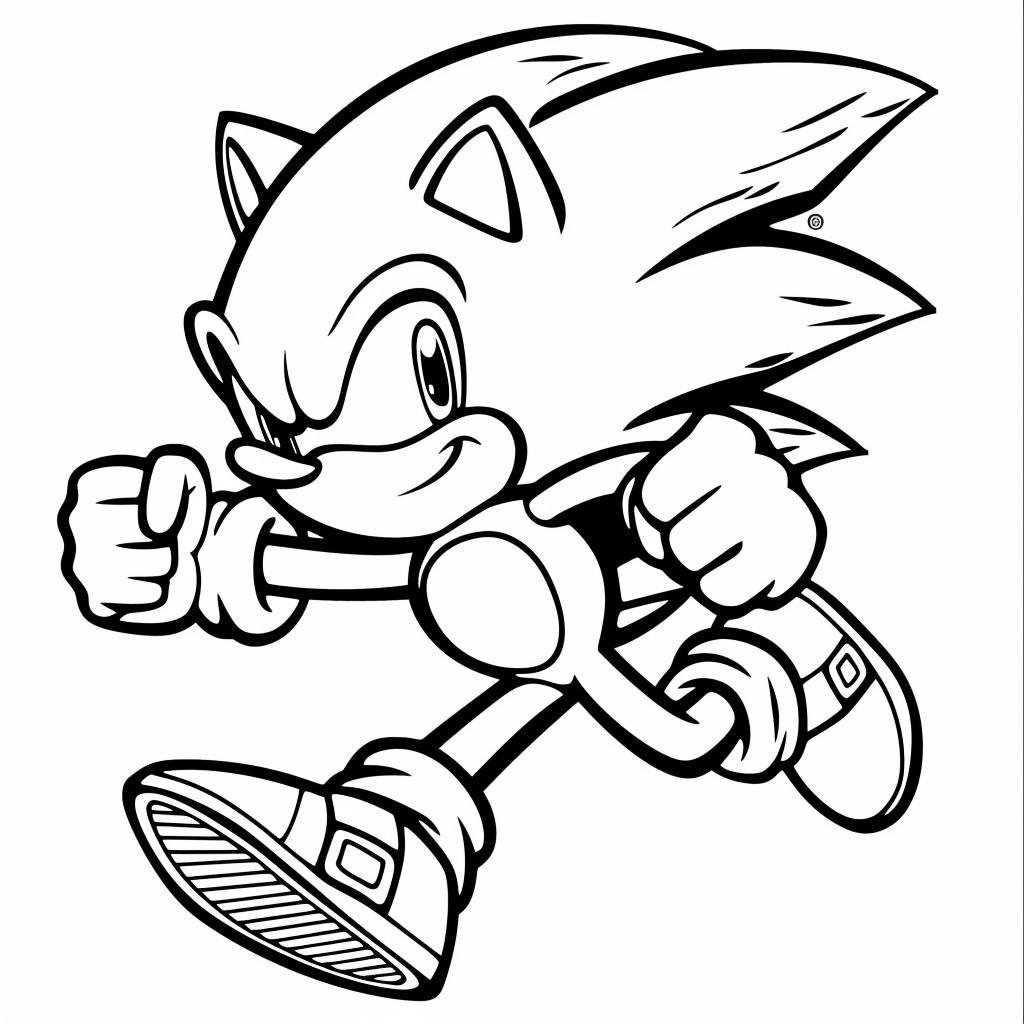 coloring page for children of sonic623 2