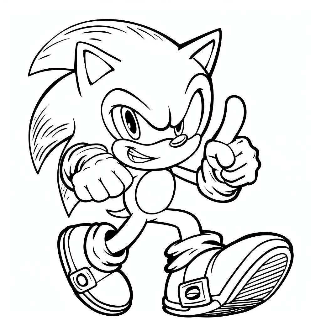 coloring page for children of sonic623 3