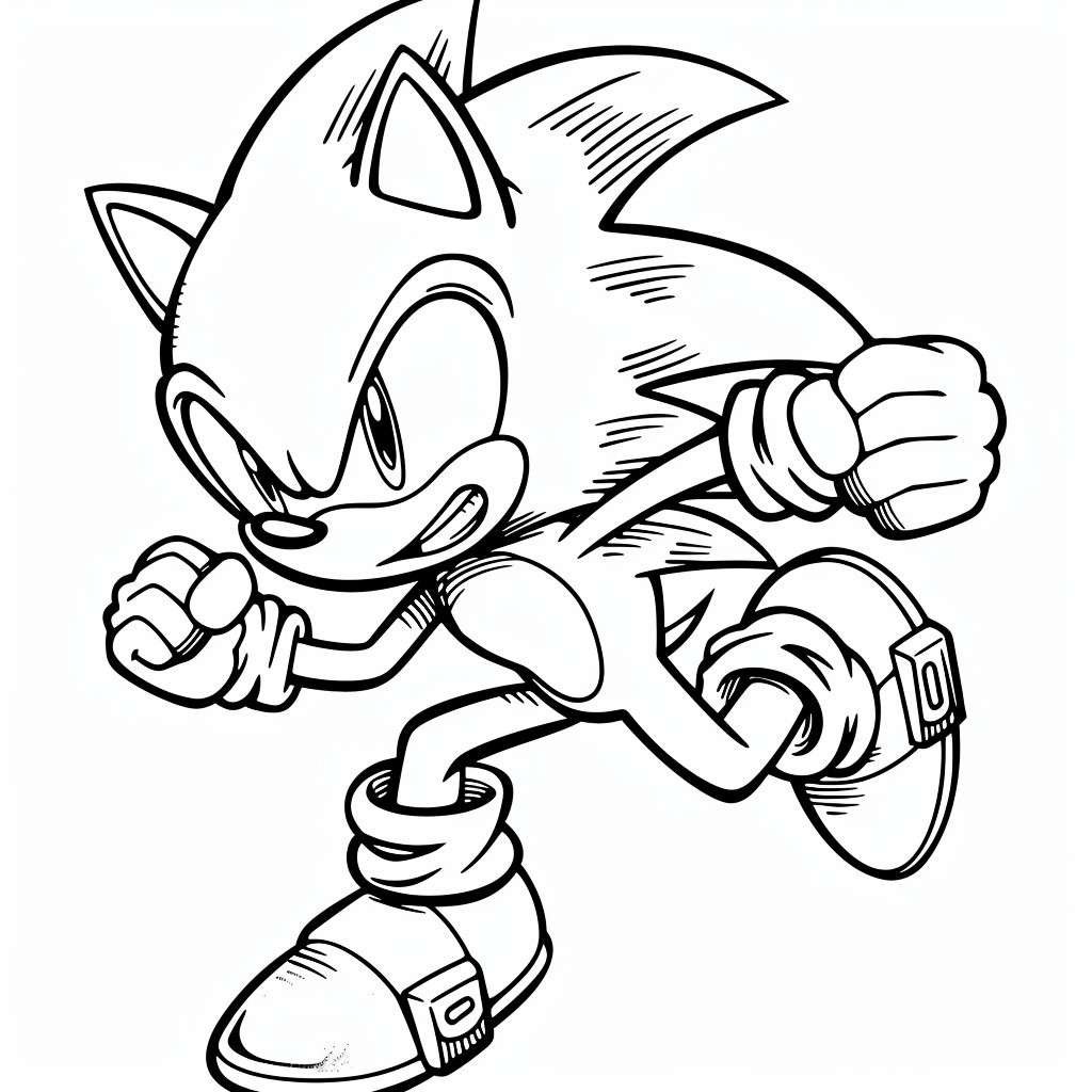 coloring page for children of sonic751 2