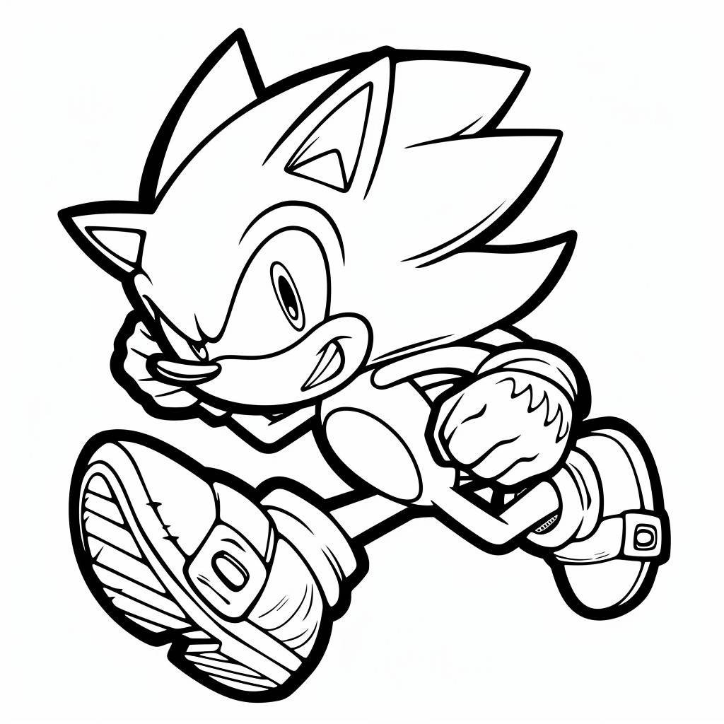 coloring page for children of sonic751 3