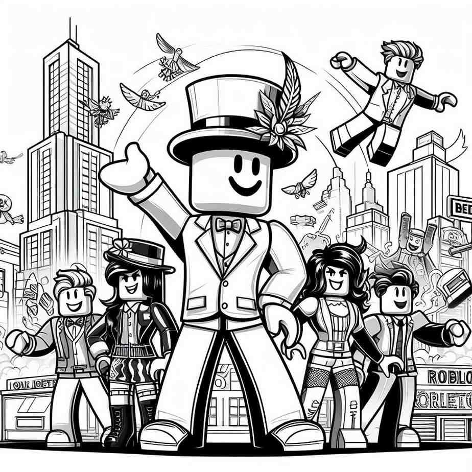 coloring roblox 4 1