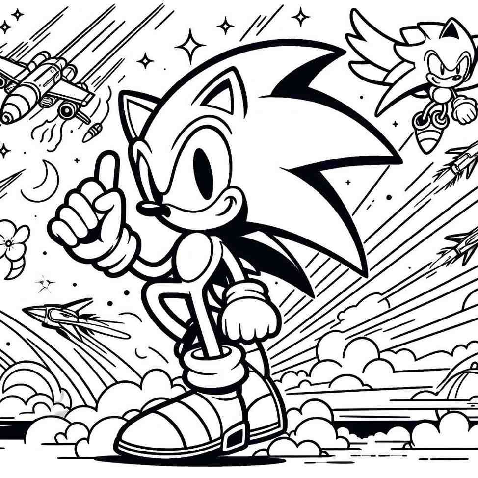 coloring sonic 6 1