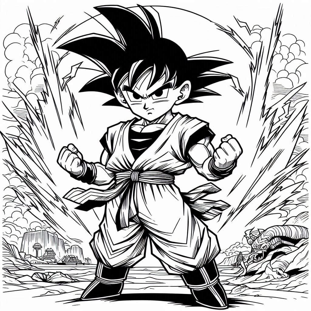 colorir goku 3