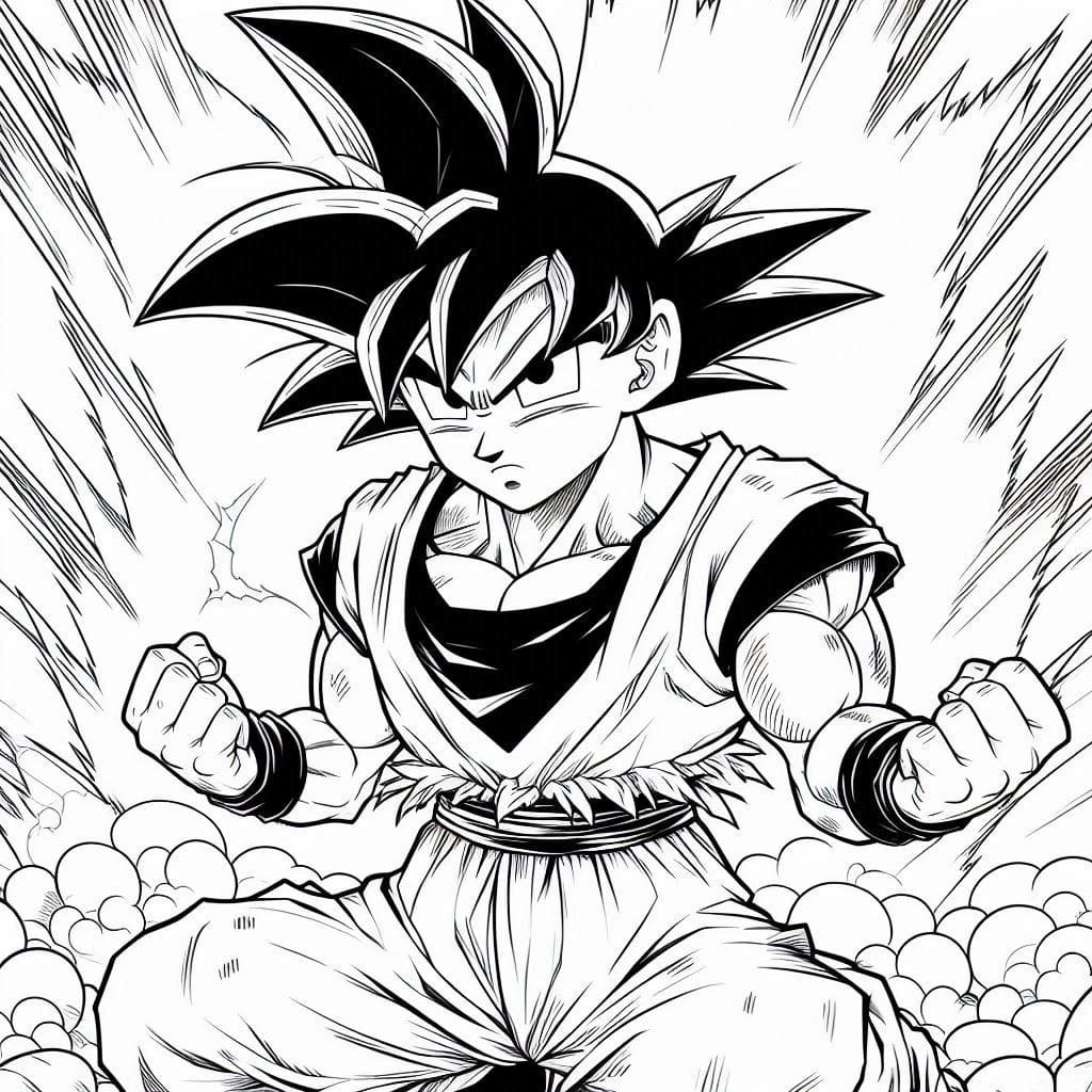 colorir goku 4