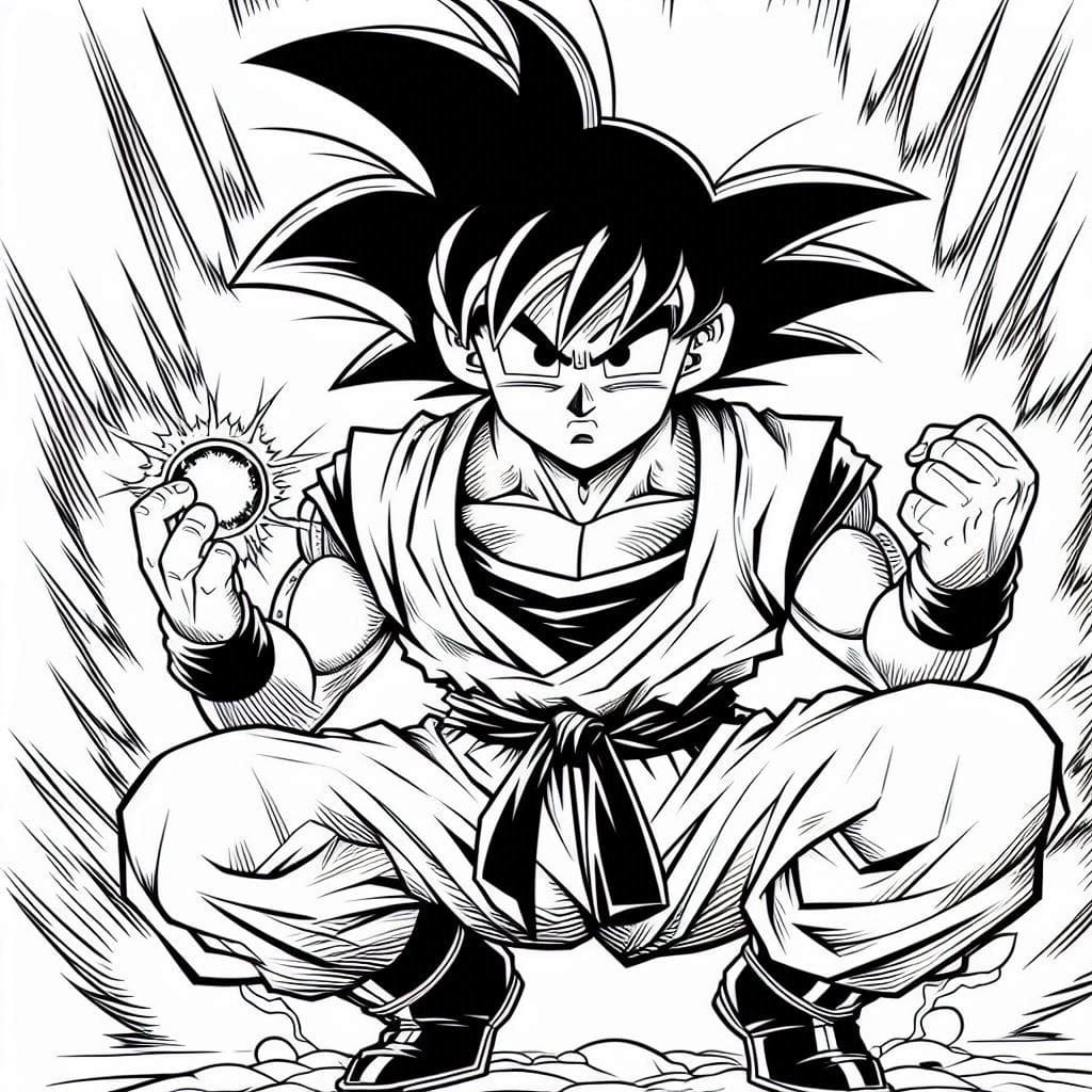 colorir goku 8