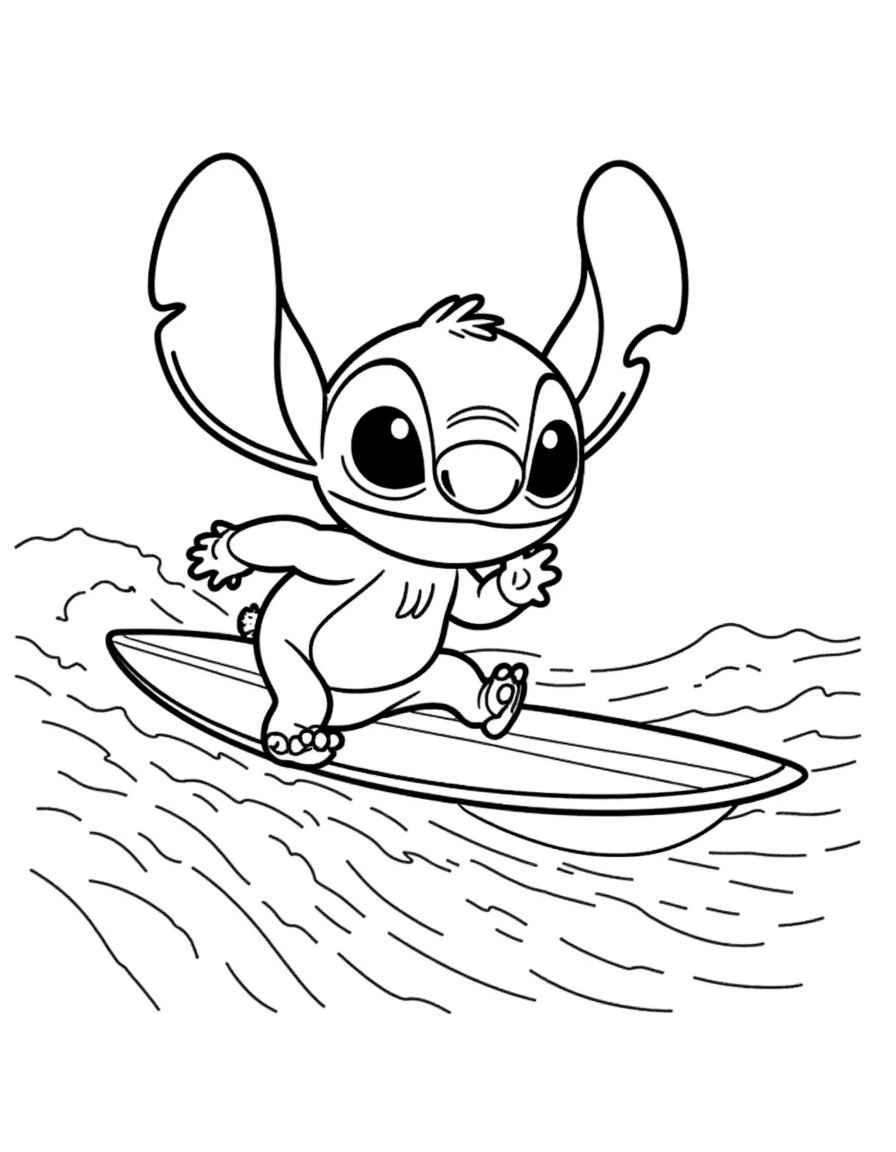 compressed desenho de stitch surf para imprimir