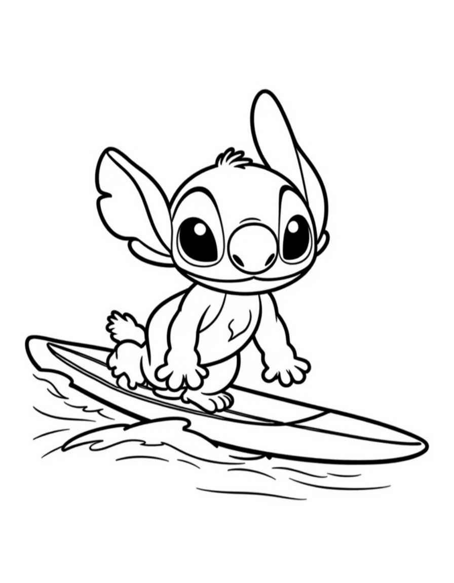 compressed desenho do stitch surf para colorir
