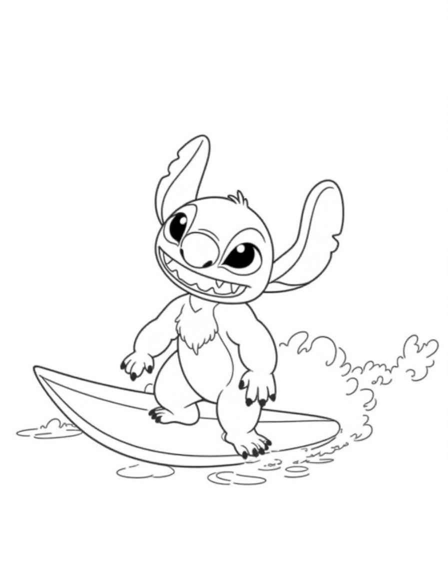 compressed desenho do stitch surfando para colorir