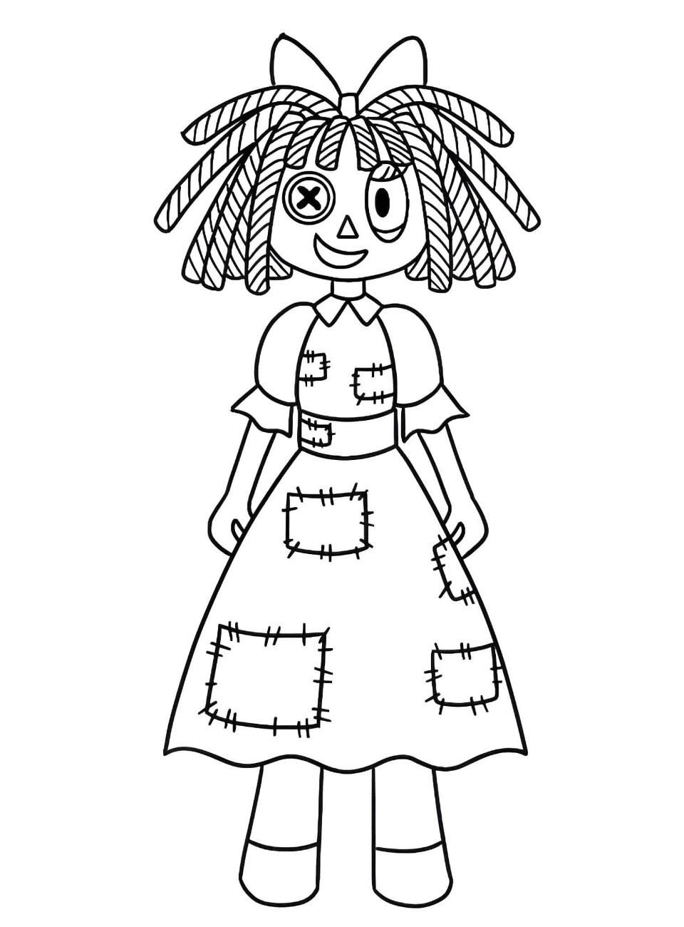 desenho da ragatha de o incrivel circo digital para colorir
