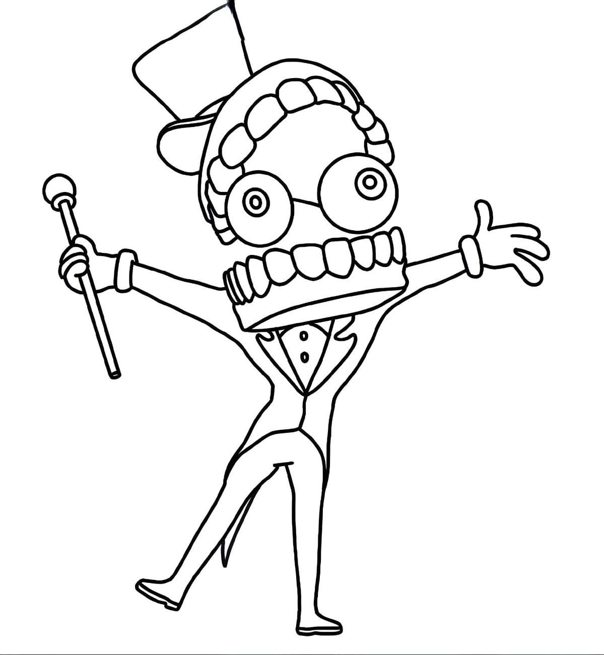 desenho do caine o incrivel circo digital para colorir