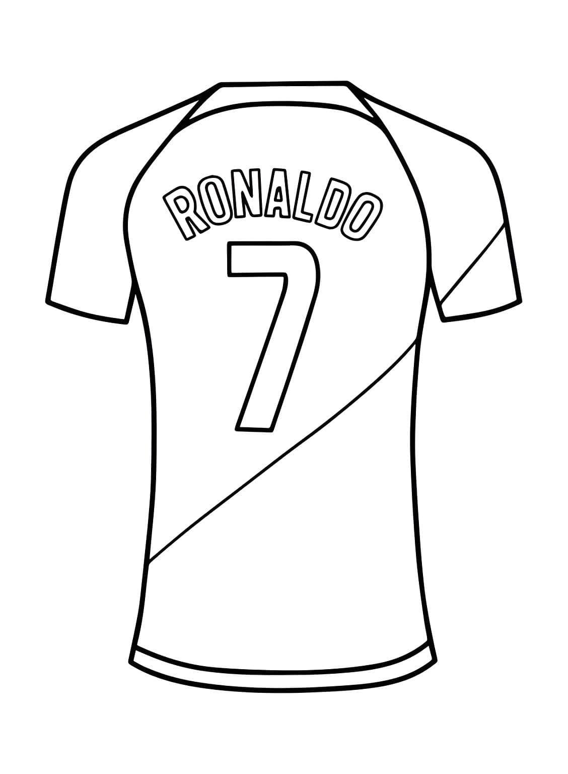 desenho do camiseta do cristiano ronaldo portugal para colorir