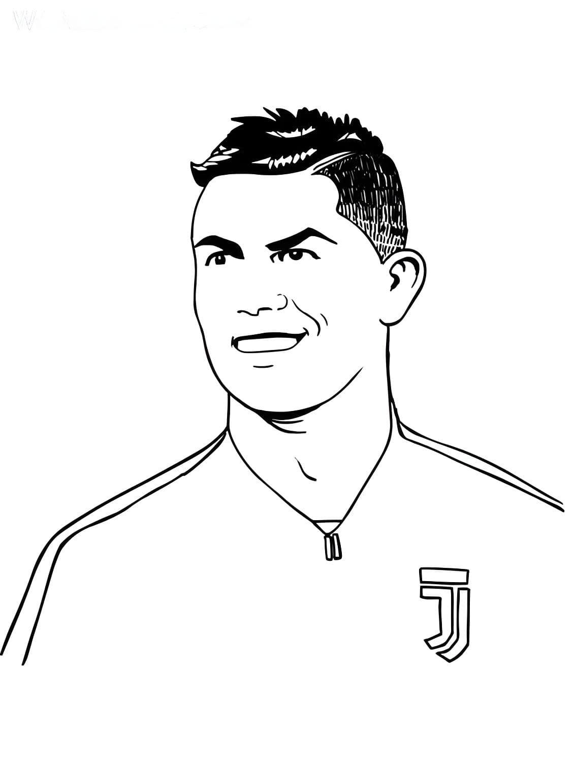 desenho do cristiano ronaldo juventus para imprimir