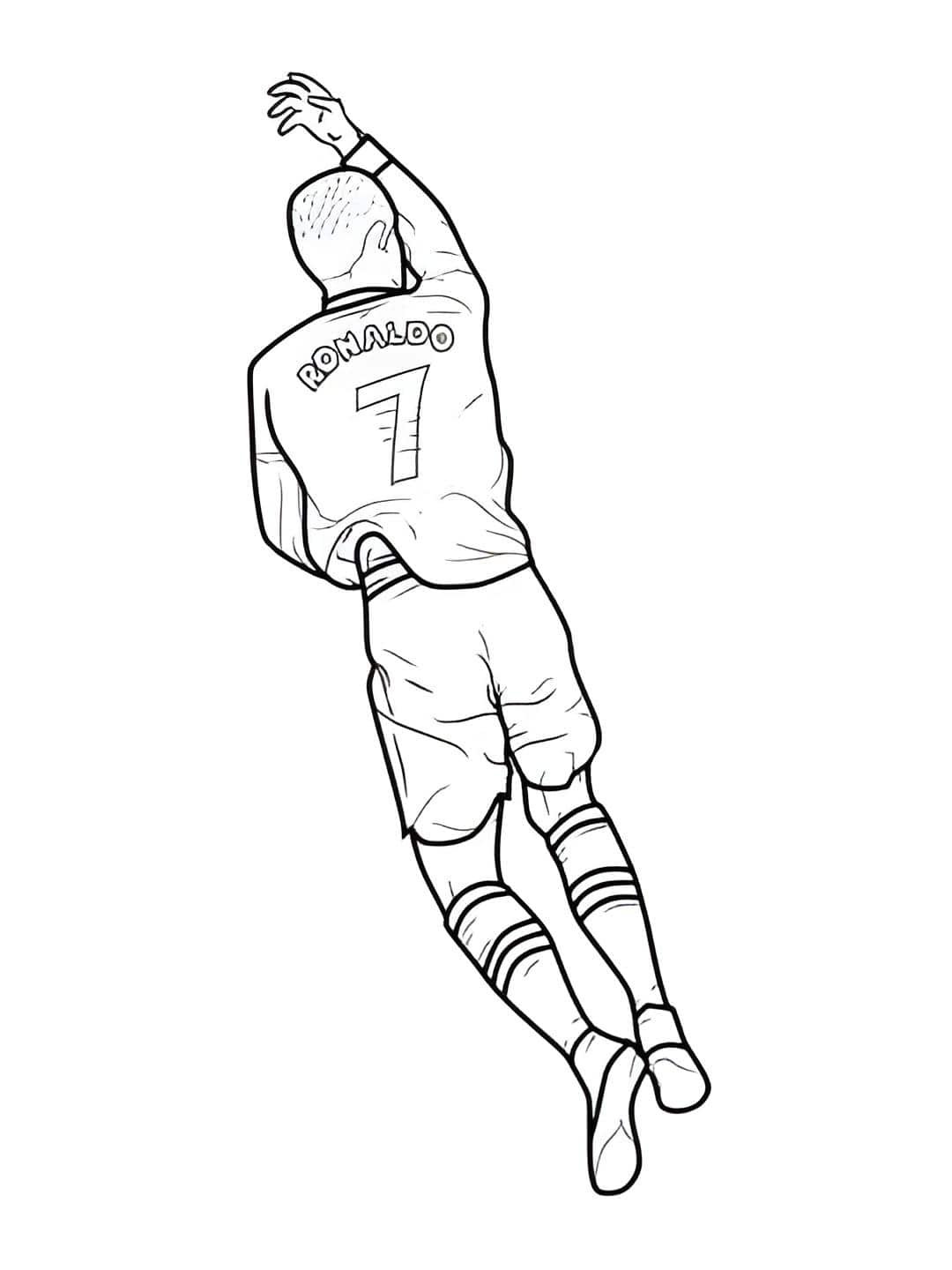 desenho do cristiano ronaldo siuu para colorir