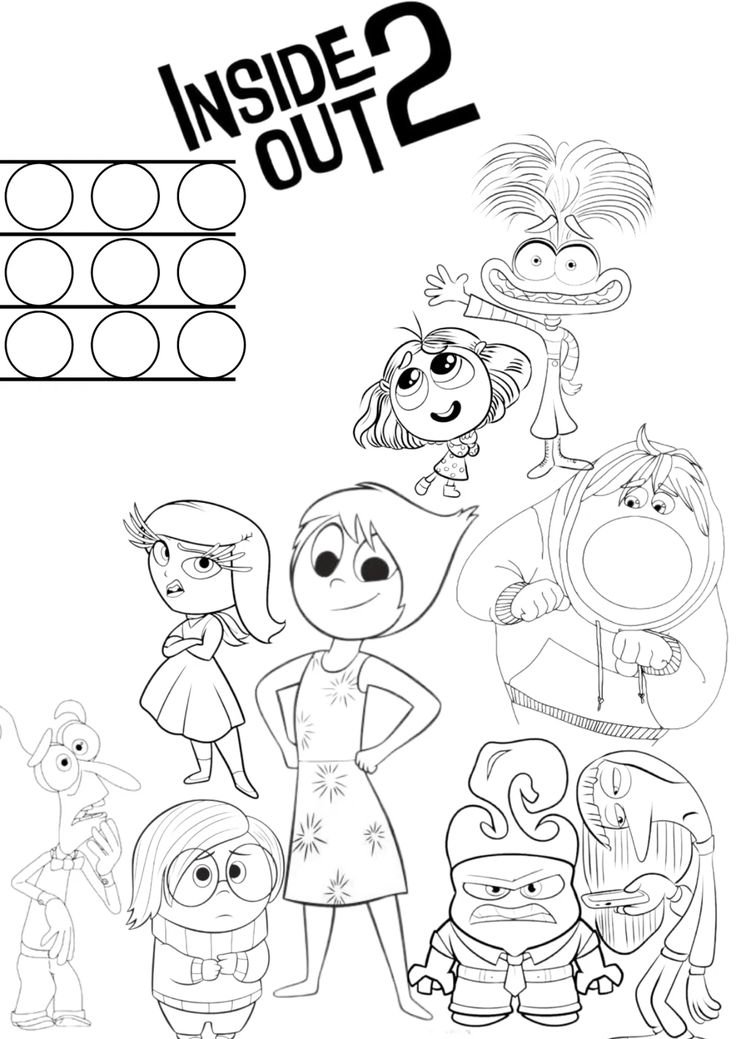 desenho do divertida mente 2 para colorir e imprimir 7