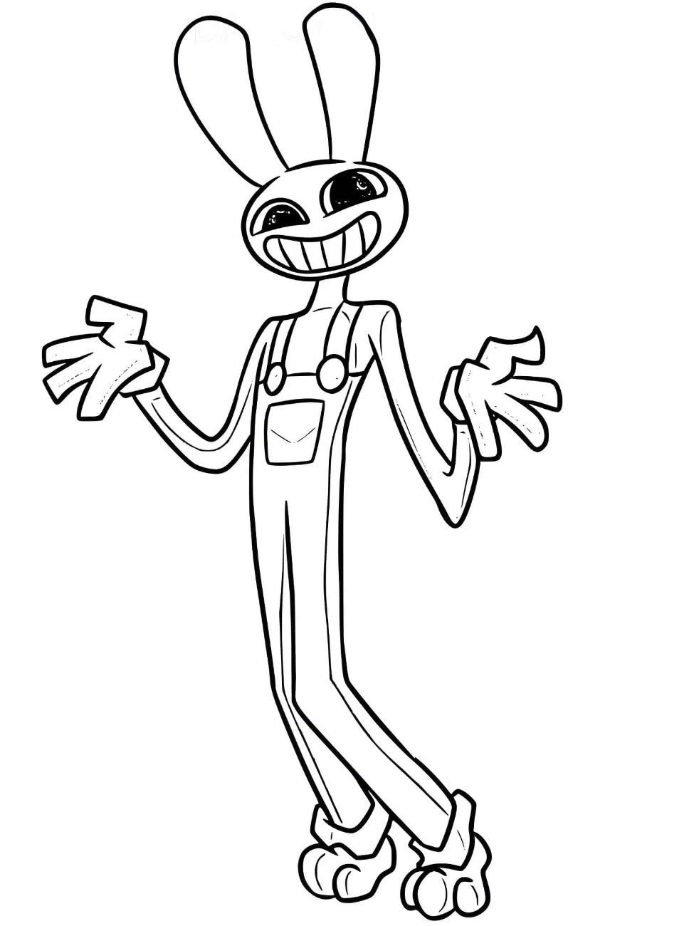 desenho do jax de o incrivel circo digital para colorir