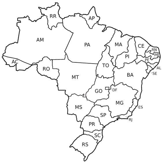 desenho do mapa do brasil para colorir e imprimir 2