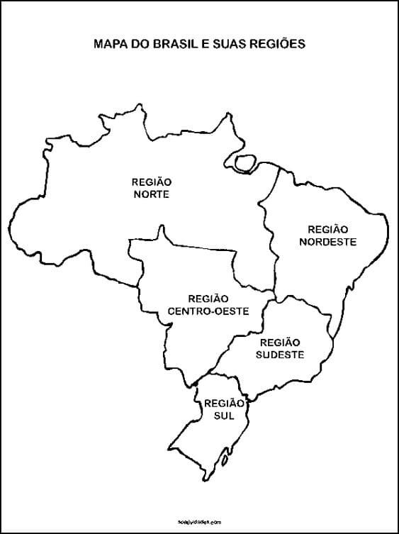 desenho do mapa do brasil para colorir e imprimir 5