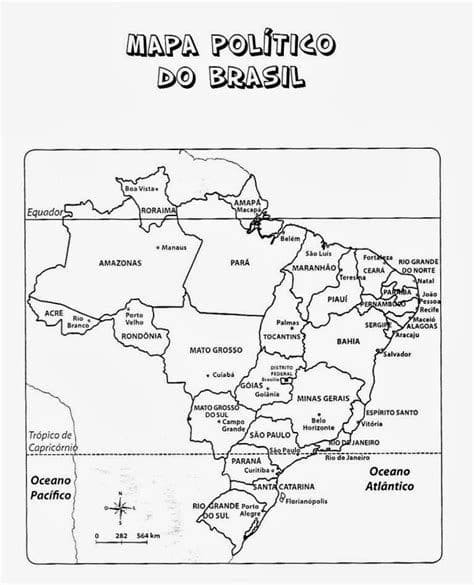 desenho do mapa do brasil para colorir e imprimir 6
