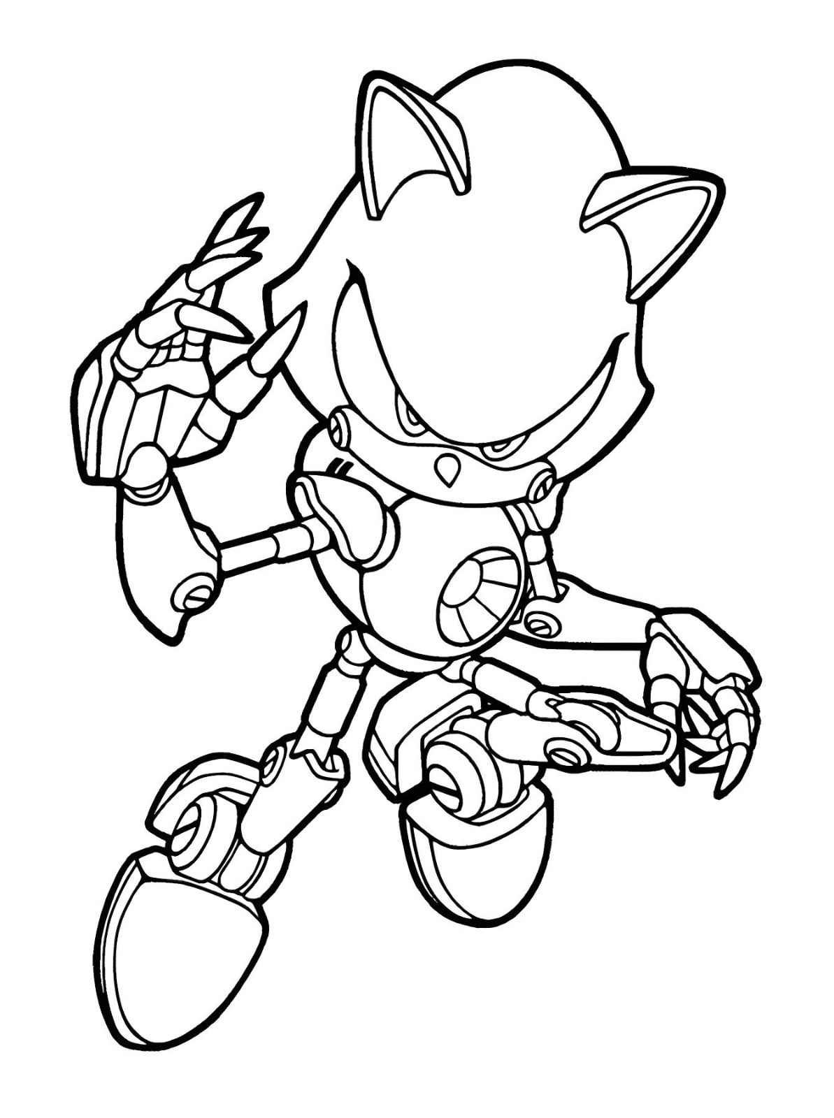 desenho do metal sonic para colorir e imprimir