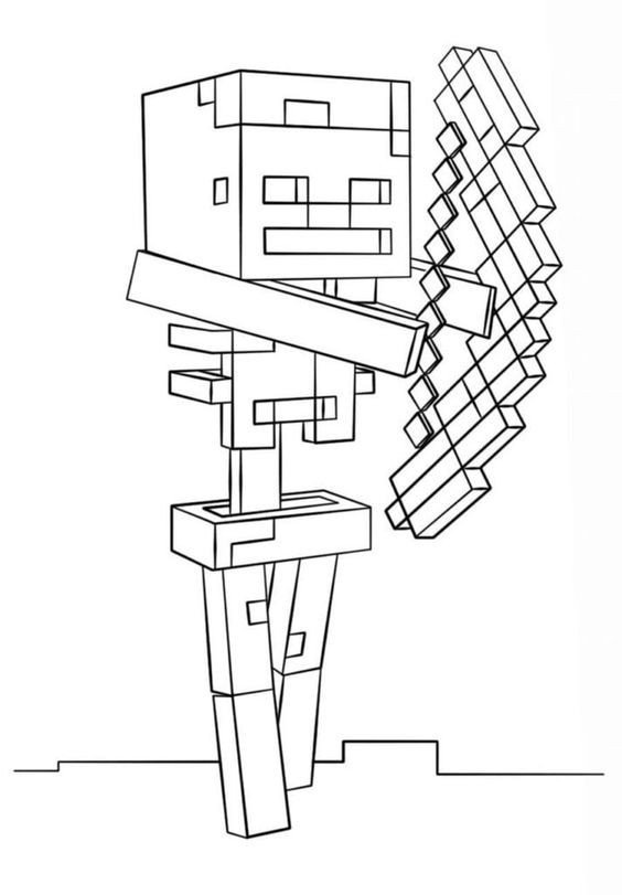 desenho do minecraft para colorir e imprimir 1