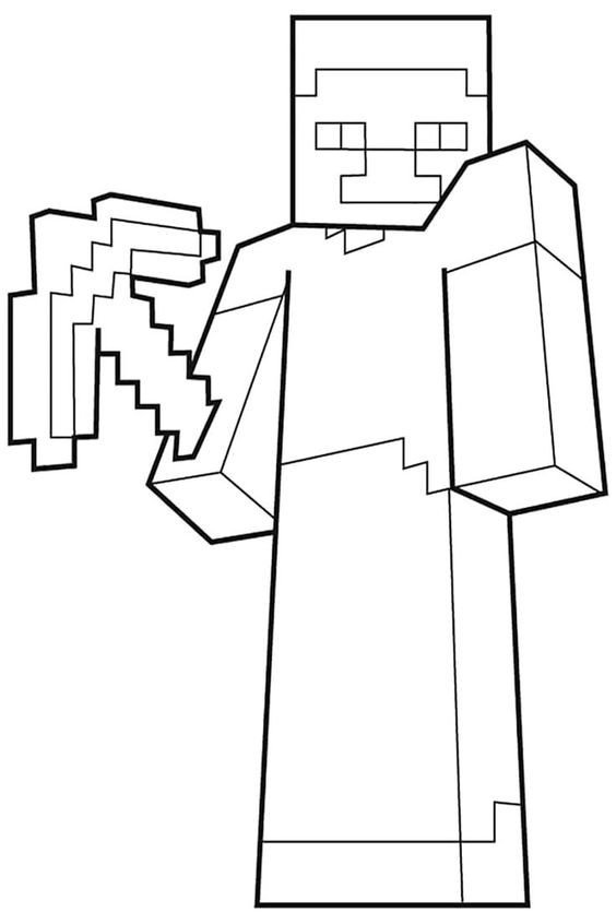 desenho do minecraft para colorir e imprimir 2