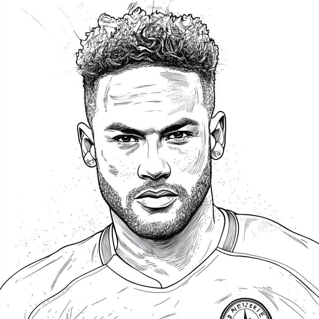 desenho do neymar jr para colorir e imprimir638 1