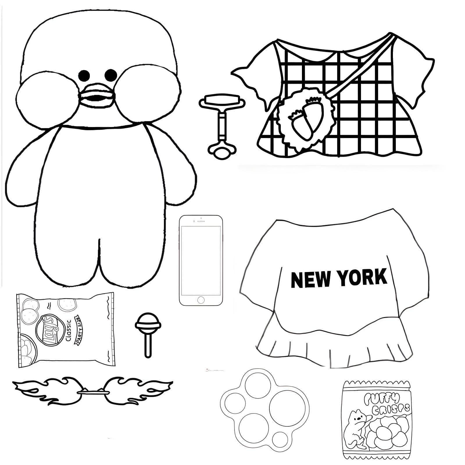 desenho do paper duck com oculos para imprimir e clori