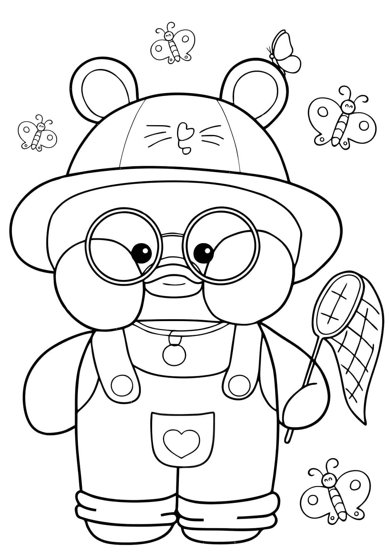 desenho do paper duck com rede para imprimir e clori