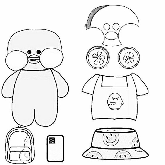 desenho do paper duck para imprimir e colorir 9