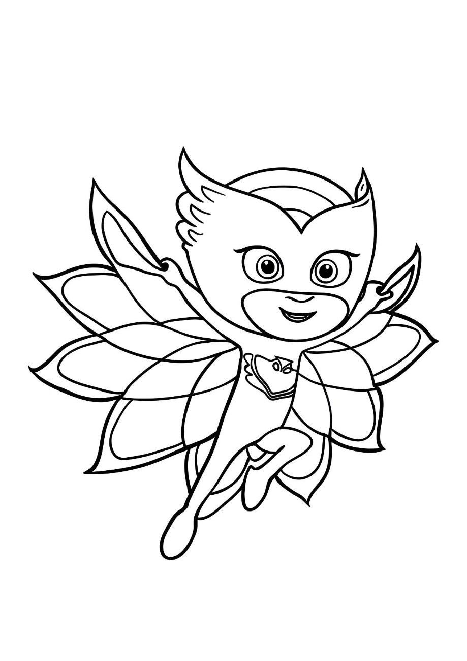 desenho do pj masks coruja com asas para imprimir 2