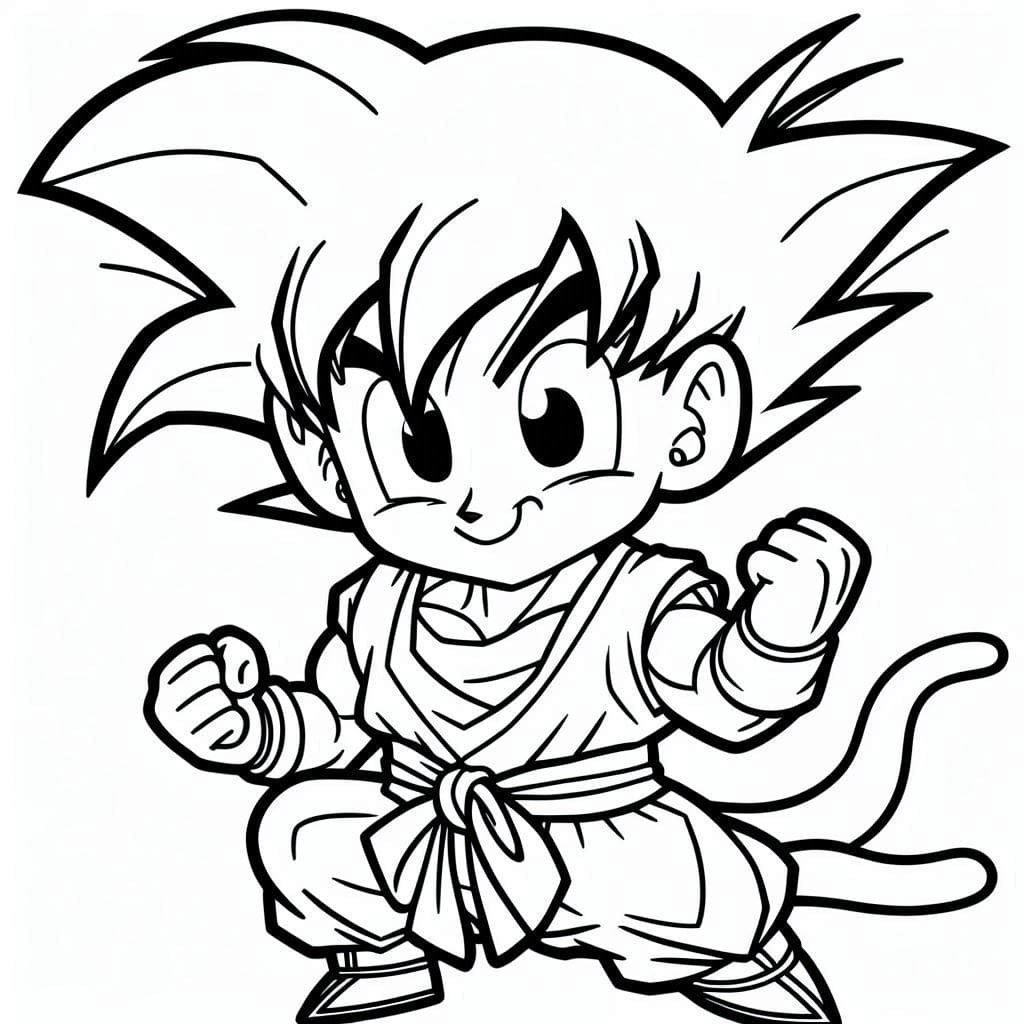 desenho do son goku para colorir e imprimir 2