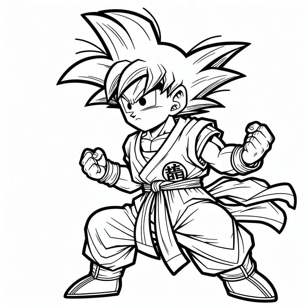 desenho do son goku para colorir e imprimir 4