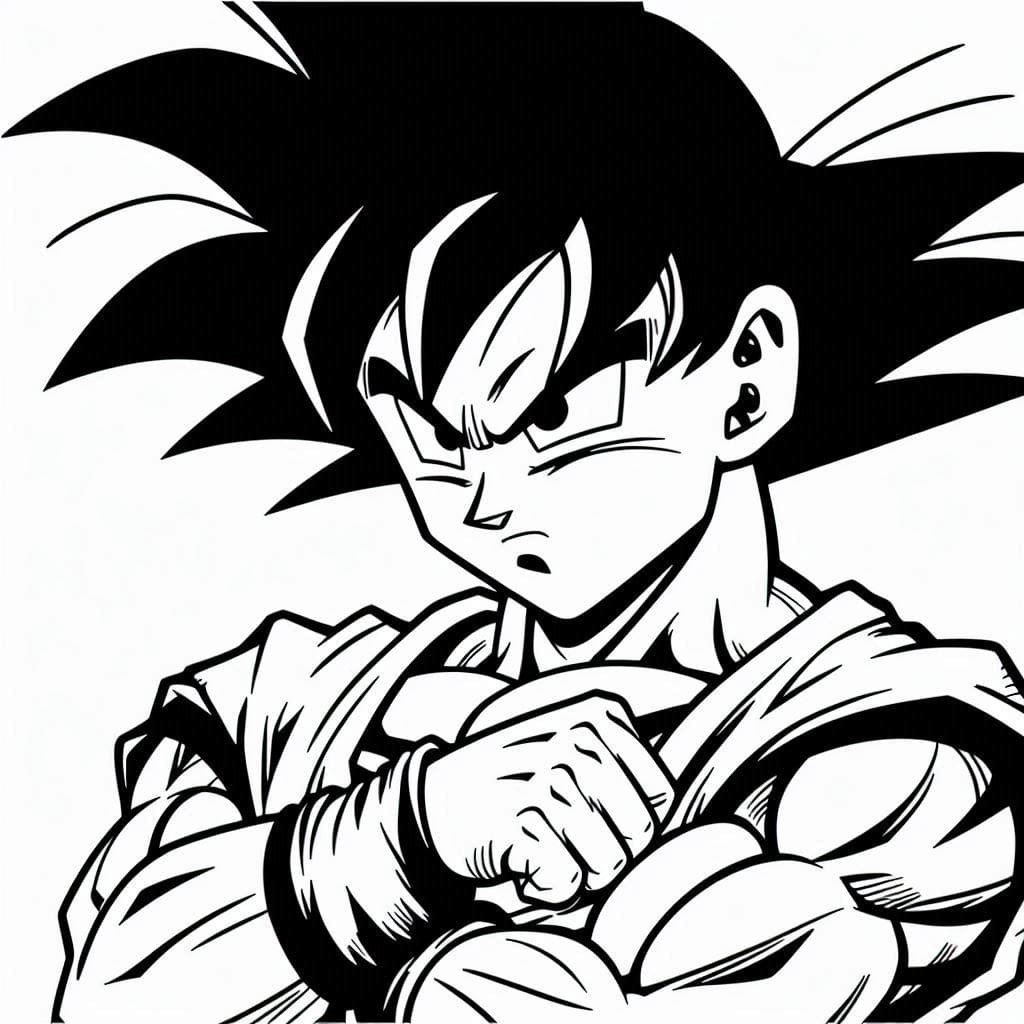 desenho do son goku para colorir e imprimir 5