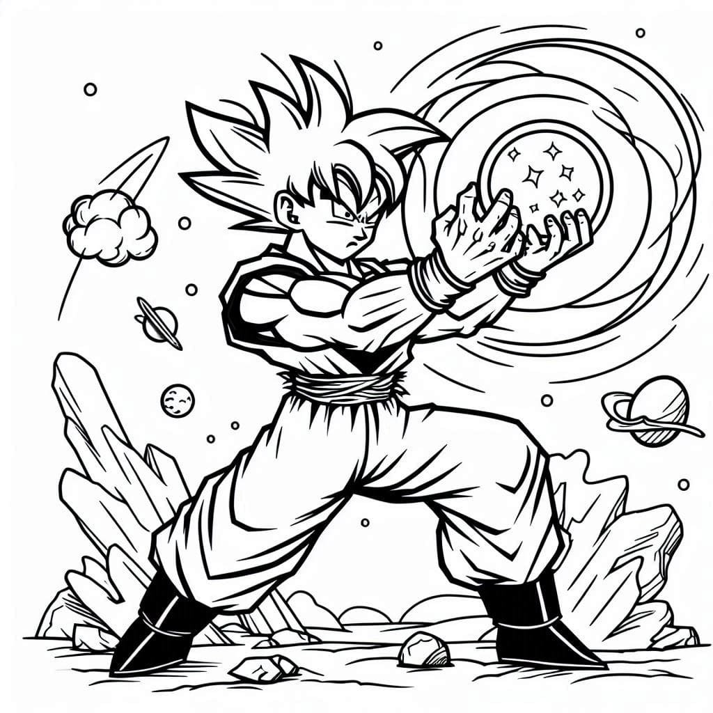 desenho do son goku para colorir e imprimir 7