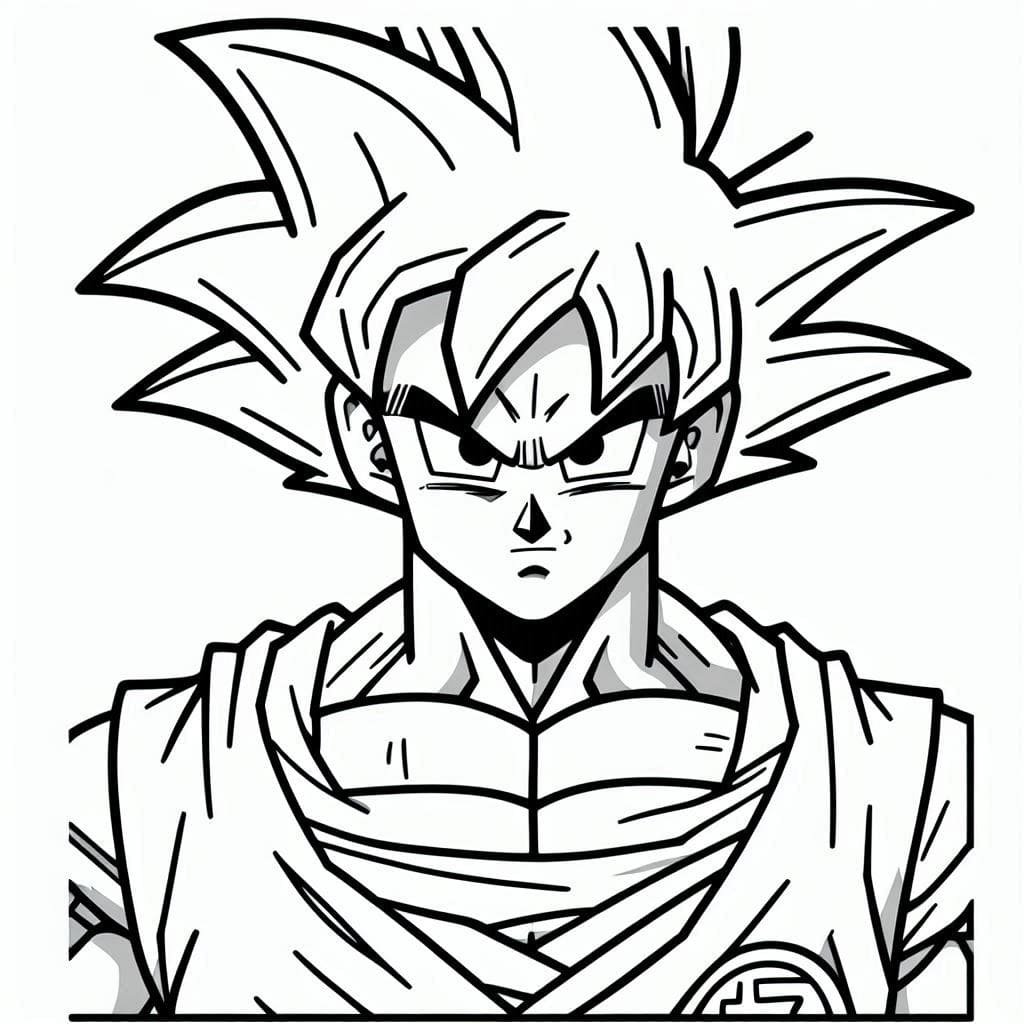 desenho do son goku para colorir e imprimir 8