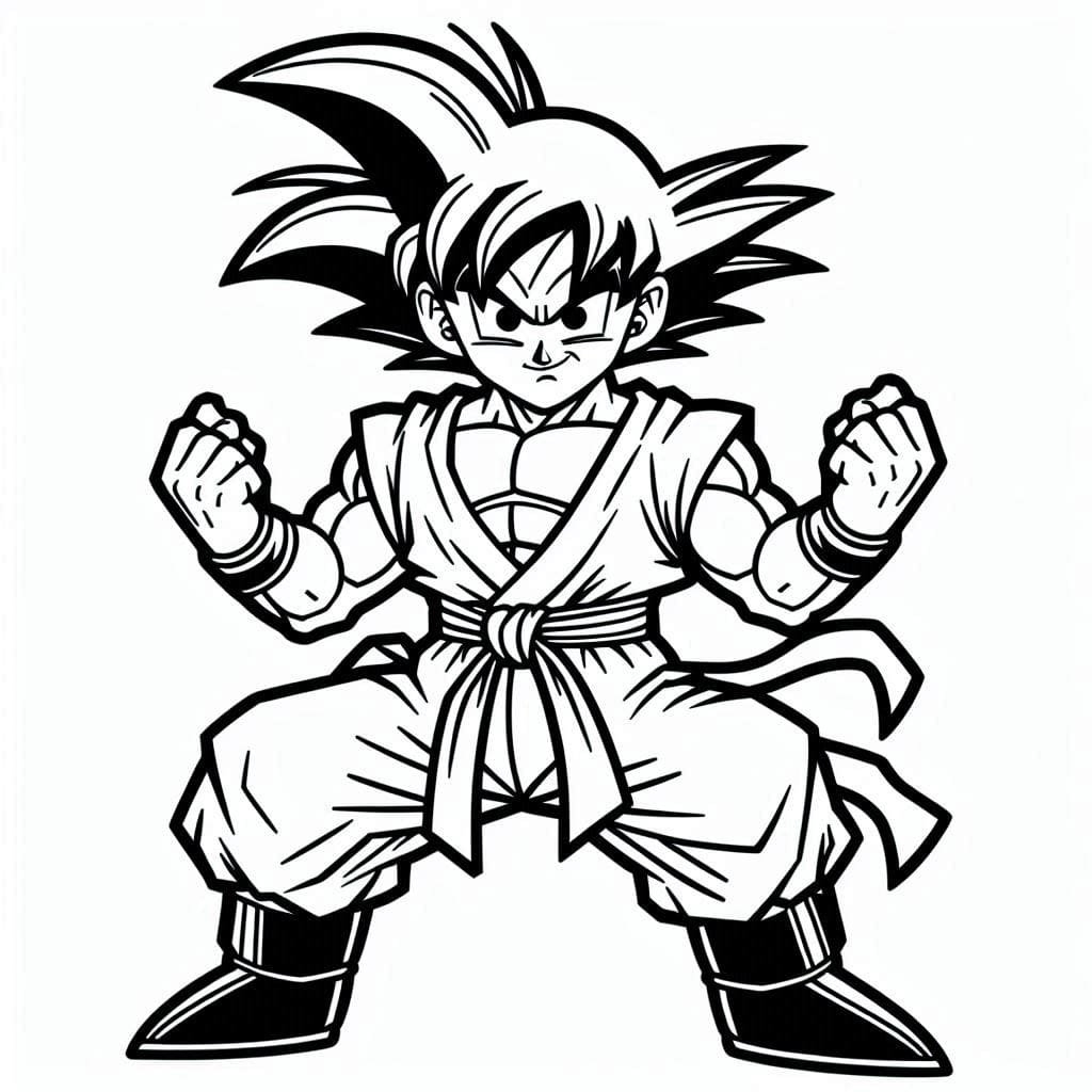 desenho do son goku para colorir e imprimir 9