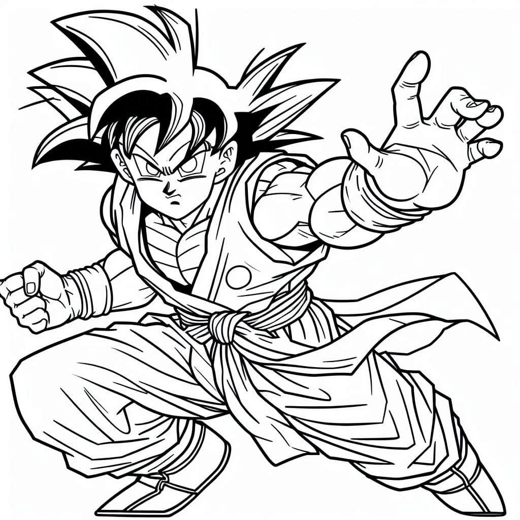 desenho do son goku para colorir e imrimir